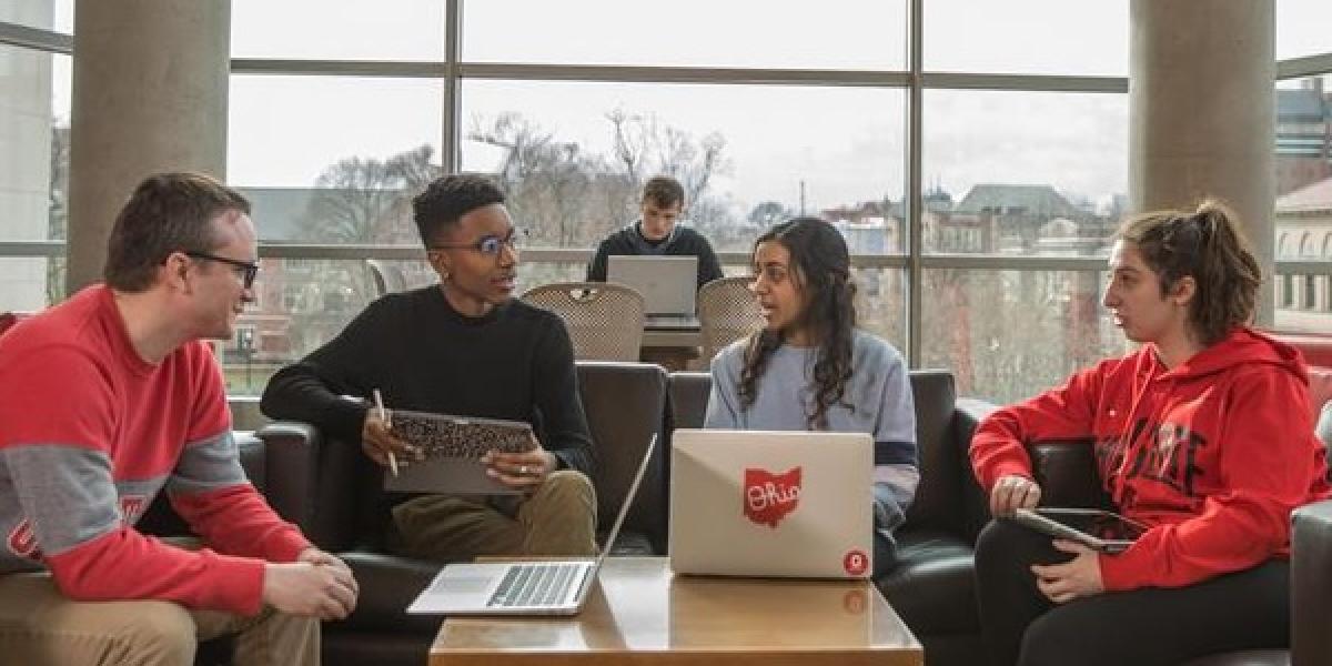 Students studying in the Union