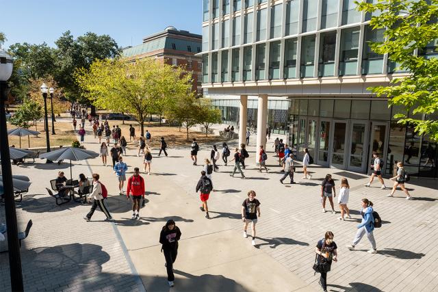 Bustling Ohio State campus