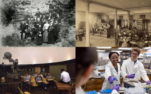 A collage of photos from campus