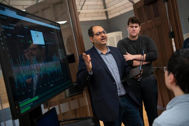 Ness Shroff with students