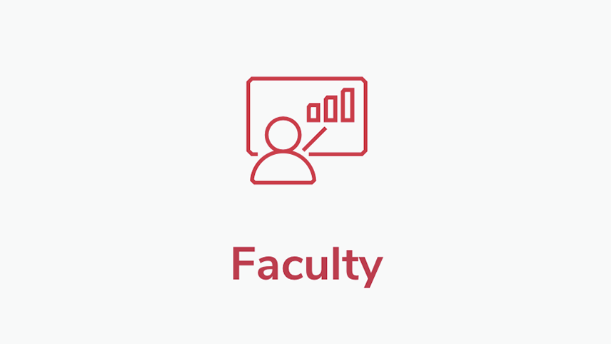 Presenter icon above the "Faculty" resource links